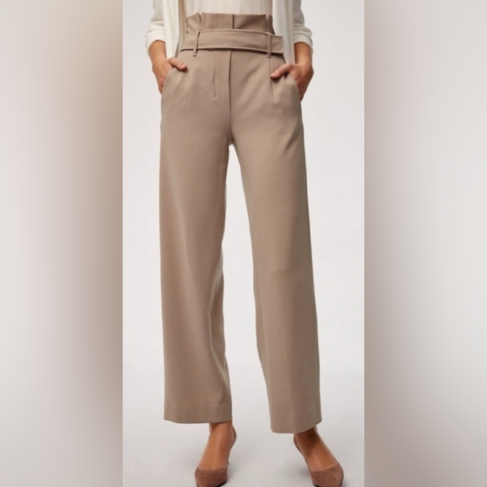 ARITZIA BABATON jermaine trouser pants neutral size 6